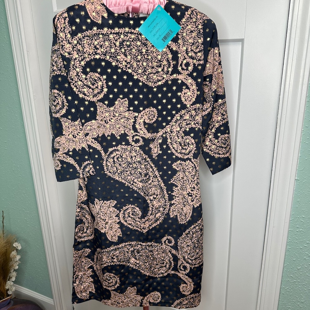 Tracy Negoshian NWT “PAISLEY DOTO” Midi Dress XS celestial floral spring light